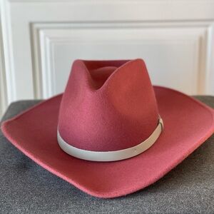 Rag & Bone Ohara Wool Cowboy Hat in Rose